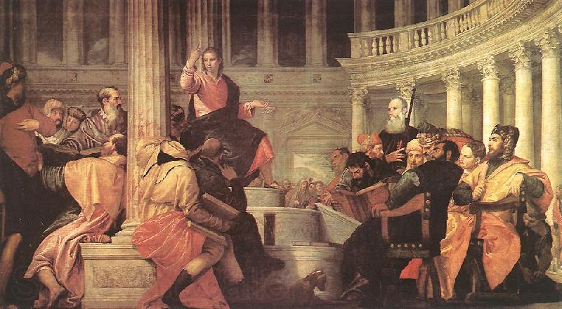 Paolo  Veronese Jesus among the Doctors in the Temple Spain oil painting art